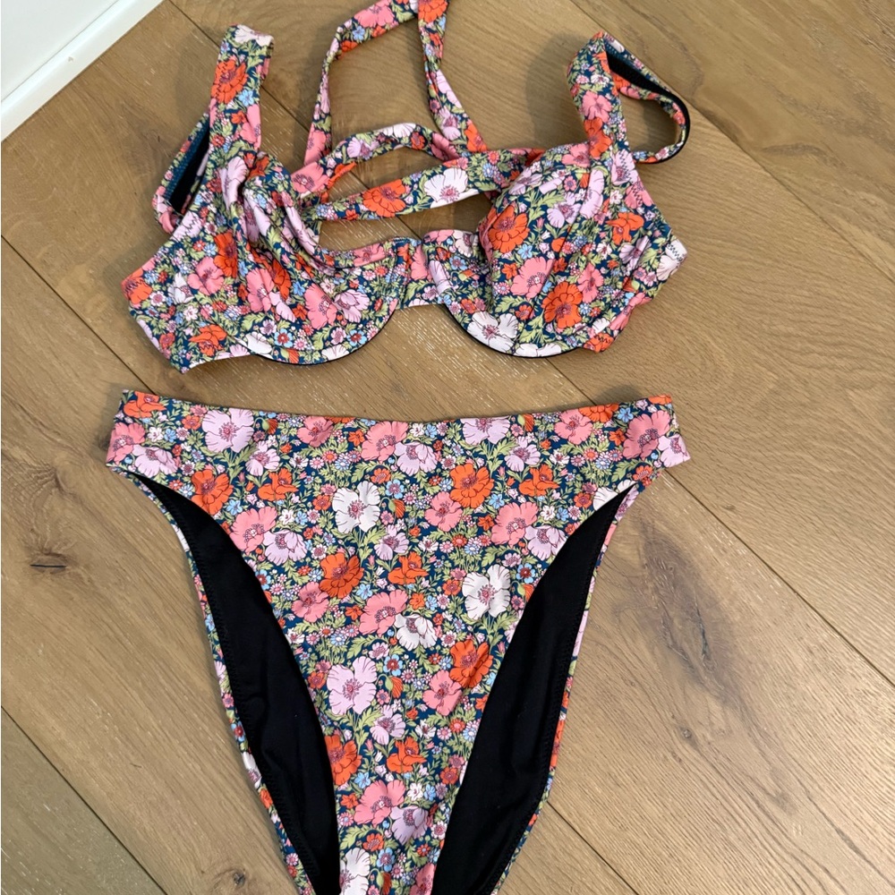 J. Crew X Liberty of London Swim Floral Bikini Set